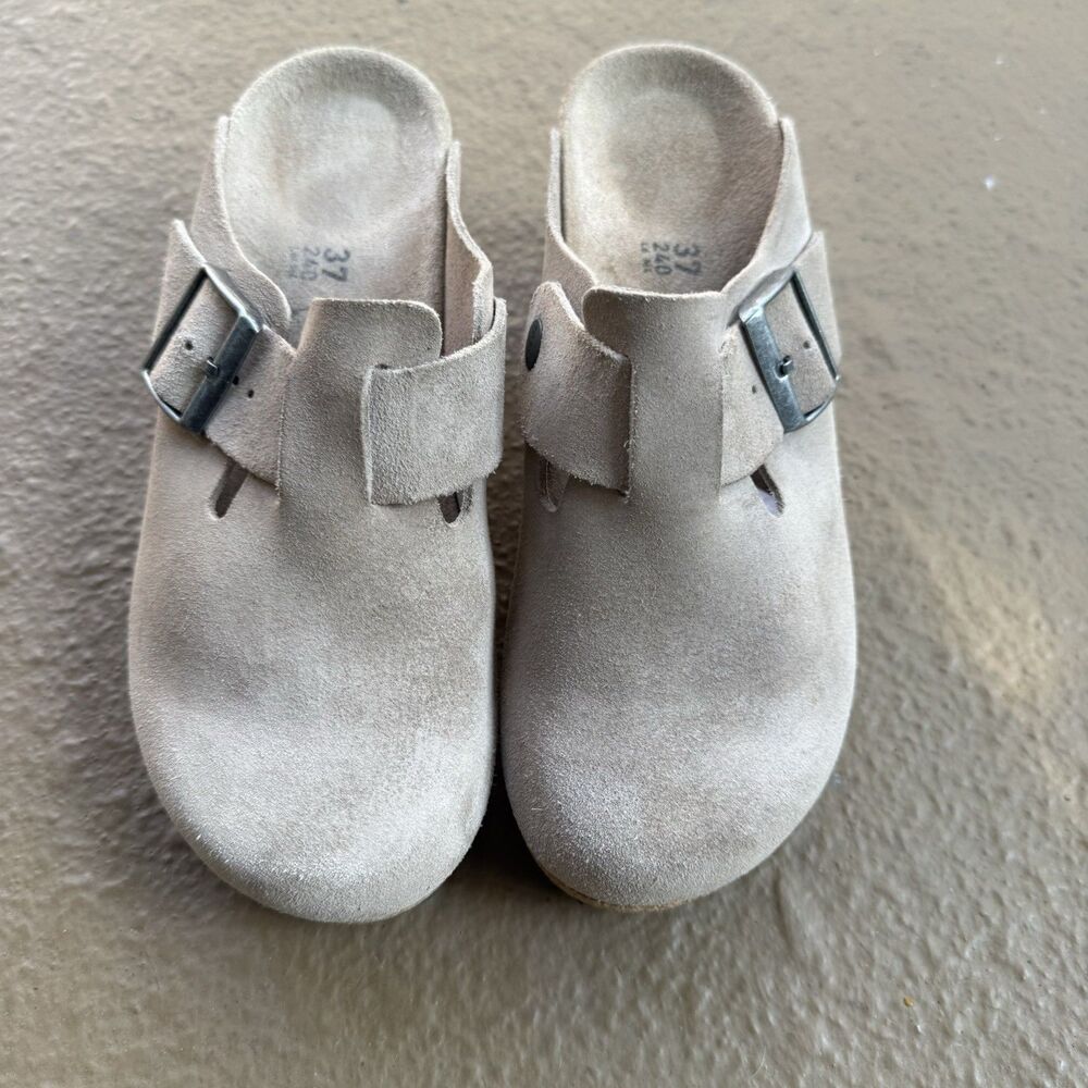 Birkenstock Papillio Sandals Women Fanny Slip On Wedge Mule Clogs EU 37 US 6